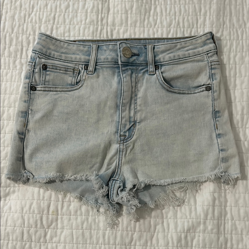 Light Blue Denim Women Shorts